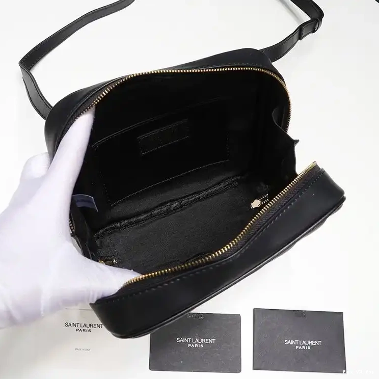 CHEAP Vicky In Matelasse Bag Gold Saint Leather Belt Black Laurent 0409